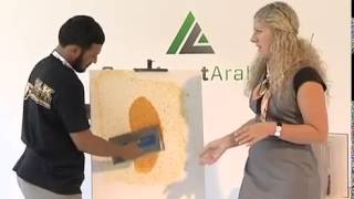 SILK PLASTER liquid wallpaper live demonstration on BIG5 2012 in Dubai [upl. by Koppel]