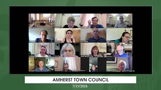 Amherst Town Council July 15 2024 [upl. by Yarak631]