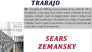 EJERCICIO 69 TRABAJO  SEARS ZEMANSKY [upl. by Nylitak]