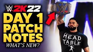 WWE 2K22 Day 1 Patch Notes  What Was Fixed [upl. by Enylorac]