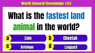 20 Exciting General Knowledge Questions with 4 Options  Can You Score Big 🌍 Part 33 [upl. by Haras]