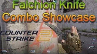 CS2 ★ Falchion Knife Stained  Hydra Gloves Gameplay [upl. by Lainey37]