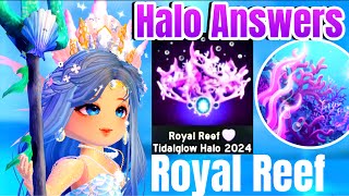 ALL NEW 2024 FOUNTAIN HALO ANSWERS TO WIN 🪸THE ROYAL REEF TIDALGLOW HALO IN ROYALE HIGH EASY GUIDE [upl. by Khan722]