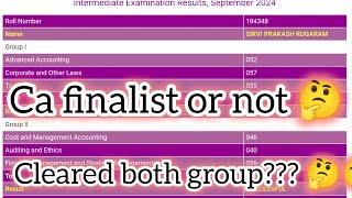 Cleared ca intermediate in 4th attempt CA INTERMEDIATE  SEPTEMBER 2024  RESULT [upl. by Haldis315]