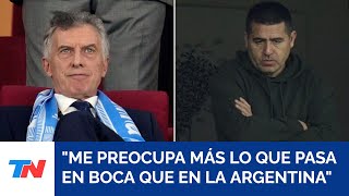 MAURICIO MACRI EN DESDE EL LLANO I quotMe preocupa mucho mas lo que pasa en Boca que en la Argentinaquot [upl. by Lihas]