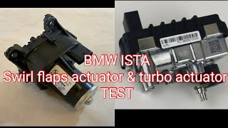 Bmw swirl flap actuator amp turbo actuator test  ista  actuator clapete admisie n47 n57 [upl. by Nodnas]