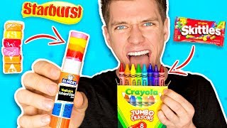 DIY Edible School Supplies FUNNY PRANKS Back To School Learn How To Prank using Candy amp Food [upl. by Noella]