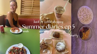 Summer diaries ep 5skincare honest chats work back to school shopping and friends🌸🥥🎧 [upl. by Eico]