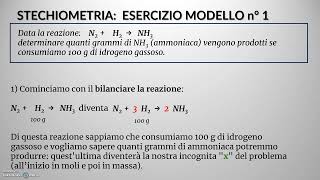 stechiometria esercizio modello n°1 [upl. by Macmahon268]