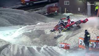 Snocross Round 5 Pro Highlights  Valcourt QC Race 2 of 3 [upl. by Ahsatam]