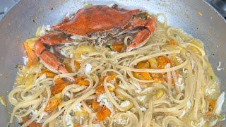 Granchio Blu pomodoro giallo pasta linguine 🇮🇹😋 [upl. by Ehsrop536]