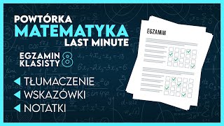 MATEMATYKA  To musisz powtórzyć  Egzamin Ósmoklasisty 2025 [upl. by Giverin]