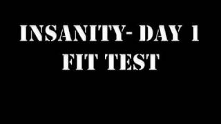 INSANITY DAY1 FIT TEST [upl. by Yadnus]