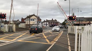 3x Hangmans Gobowen Station Level Crossing Shropshire 301124 [upl. by Dleifyar517]