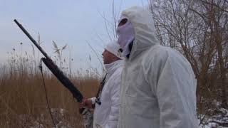 Specklebelly Goose Hunting in Bulgaria Mandra Lake 2013 [upl. by Samantha]