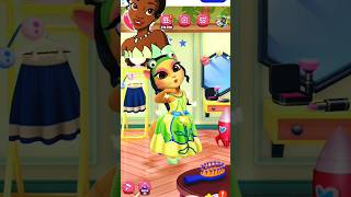 Princess Tiana Makeover By Talking Angela shorts viralvideo video mytalkingangela2 [upl. by Sualokin]