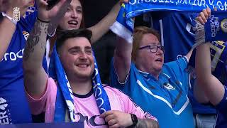 Himno del Real Oviedo con la banda de gaitas Ciudad de Oviedo en el Carlos Tartiere [upl. by Kuth]