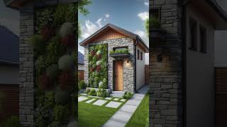 Elegant Vertical Garden amp Stone Cladding Design for Modern Homes home shorts [upl. by Pattin468]