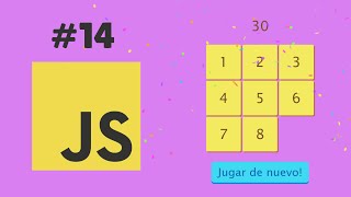 14  Cómo CREAR un JUEGO con HTML CSS y JAVASCRIPT  Agregando confetti cuando jugador completa [upl. by Ajssatan]