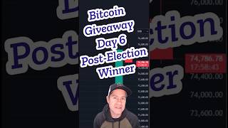 Bitcoin Giveaway Day 6 PostElection Winner [upl. by Wilone341]