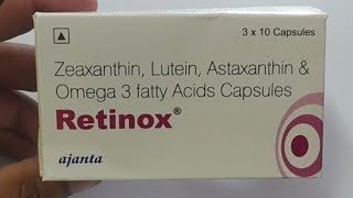 Retinox Capsule  Zeaxanthin Lutein Astaxanthin amp Omega 3 fatty Acids Capsules  Retinox Capsule Use [upl. by Benedikt41]