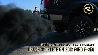 From Stock To Finish  DPFEGR Delete amp No Limit Intake on 2013 Ford F350 [upl. by Anoval54]