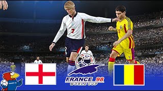 Inglaterra vs Rumania ● Mundial Francia 98 Grupo G J3 ● Pes 2021 [upl. by Ekeiram]