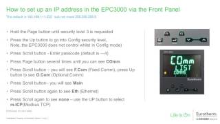 How to Set Up Communications between a Eurotherm EPC3000 and a PC so that iTools can be used [upl. by Garlan]