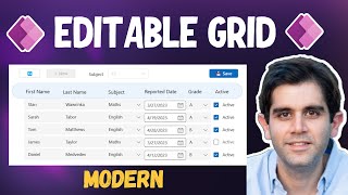 Power Apps Editable Grid using Gallery amp Modern Controls 2023 [upl. by Delcina]