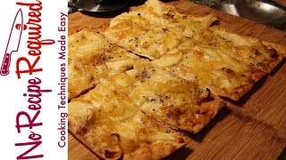 Apple Brie amp Onion Flatbread Pizza  NoRecipeRequiredcom [upl. by Sillek623]