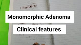 Monomorphic Adenoma salivaryglands [upl. by Rebna]