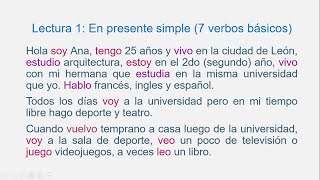 TEXTE en ESPAGNOL  Se presenter en espagnol  Présent Simple  Apprendre lespagnol  learn Spanish [upl. by Nonez]