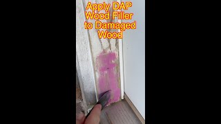 Apply DAP Wood Filler to Damaged Wood shorts [upl. by Nylsirhc]