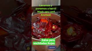 Salsa Para Enchiladas Rojas estilo Michoacán shorts [upl. by Anide]