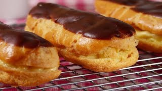 Chocolate Eclairs Recipe Demonstration  Joyofbakingcom [upl. by Zavras]