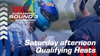 Saturday afternoon Qualifying Heats  Round 3 Wackersdorf Germany  IAME Euro Series 2024 [upl. by Hassin]