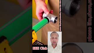 PVC pipe thread cutting technique reels short shortvideo ElectricToolTips usermasudranaDM [upl. by Dnomsaj650]