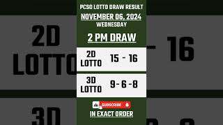 Lotto Result Today 2PM Draw November 6 2024 PCSO EZ2 Swertres Draw [upl. by Yatnod828]