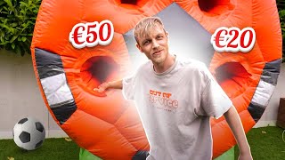 GELD WINNEN MET EEN VOETBALCHALLENGE  Vriendenvlog 3  Milan Knol [upl. by Arul]