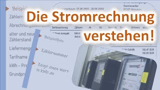 Stromrechnung verstehen  elektrische Arbeit berechnen  Formel  Beispiel  kWh [upl. by Hiamerej475]