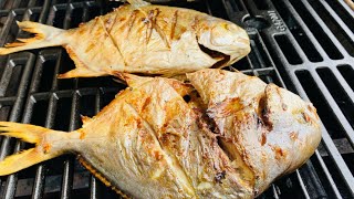 Grilled Pompano Fish  Inihaw na Isda [upl. by Vanthe]