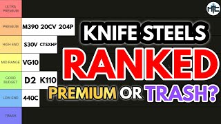 Knife Steels RANKED 2024 Premium Or TRASH [upl. by Aivatnuhs819]