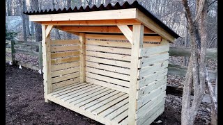 How to build a firewood shelter [upl. by Edlun]