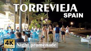 Torrevieja Spain  Night Costa Blanca  Walking tour 4k 60 fps [upl. by Sieber]