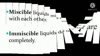 Miscible amp Immiscible liquids [upl. by Mcevoy]