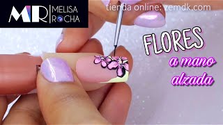 Uñas con diseño en Mano Alzada 💖pintura acrílica💖 [upl. by Tollmann]