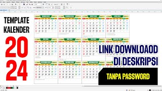 Template Kalender 2024 Tanpa Password [upl. by Esital532]