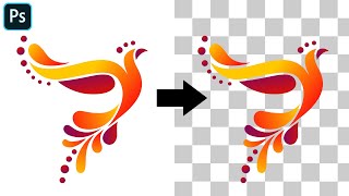 How to make Logo Transparent by Removing Background  Photoshop Tutorial [upl. by Lu]