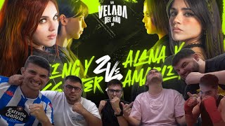 REACCIONANDO A LA VELADA IV  ZELING Y NISSAXTER VS ALANA Y AMABLITZ [upl. by Jennilee]