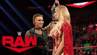 Rhea Ripley wants Charlotte Flair to pick her for WrestleMania Raw Feb 3 2020 [upl. by Isayg471]